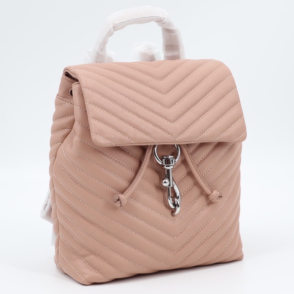 New Rebecca Minkoff Edie Flap Quilted Leather Backpack - Picture 2 of 13